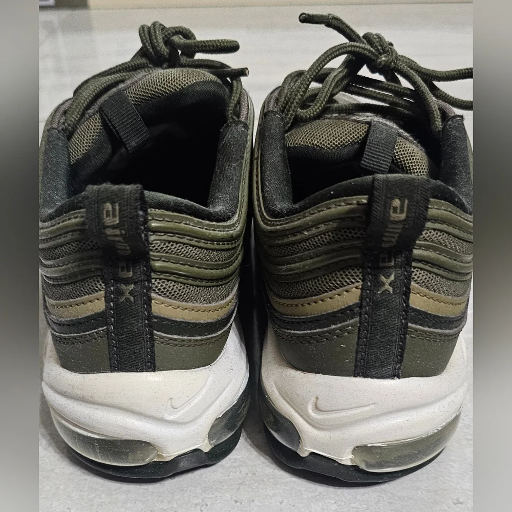 Nike Air Max 97 in Army Green and White Women's Size 8 - Picture 4 of 6